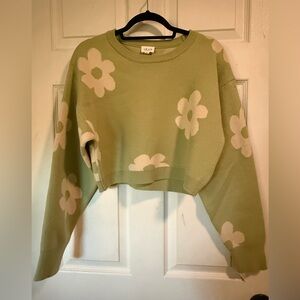 Le Lis Olive Knit Sweater